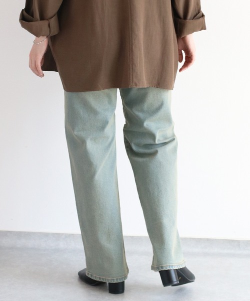 【セール】〈セットアップ対応〉ハイウエスト レギュラーストレートデニムパンツ（デニムパンツ）｜cepo（セポ）