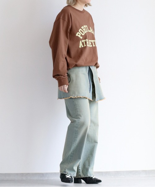 【セール】〈セットアップ対応〉ハイウエスト レギュラーストレートデニムパンツ（デニムパンツ）｜cepo（セポ）