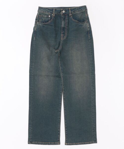 【セール】〈セットアップ対応〉ハイウエスト レギュラーストレートデニムパンツ（デニムパンツ）｜cepo（セポ）