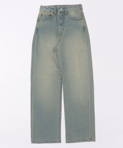 【セール】〈セットアップ対応〉ハイウエスト レギュラーストレートデニムパンツ（デニムパンツ）｜cepo（セポ）