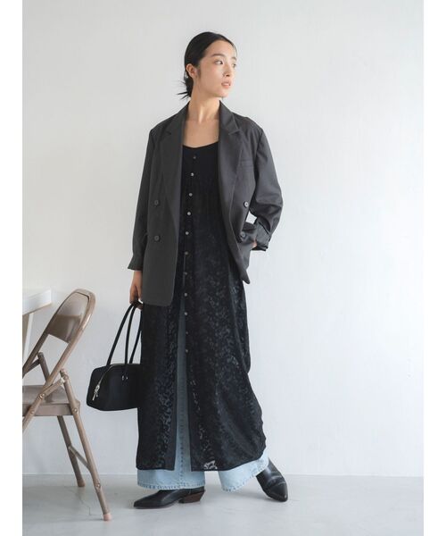 Ungrid（アングリッド）の「レースキャミワンピース（ワンピース・レディース・オフホワイト/ブラック・FREE）」の5枚目の写真