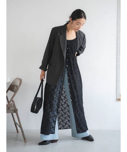 Ungrid（アングリッド）の「レースキャミワンピース（ワンピース・レディース・オフホワイト/ブラック・FREE）」の7枚目の写真