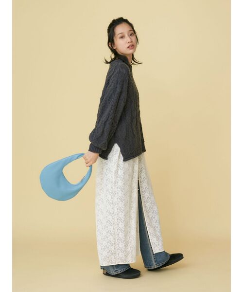 Ungrid（アングリッド）の「レースキャミワンピース（ワンピース・レディース・オフホワイト/ブラック・FREE）」の10枚目の写真