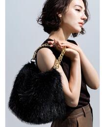 Te chichi | シャイニーラメファーバッグ(ハンドバッグ)