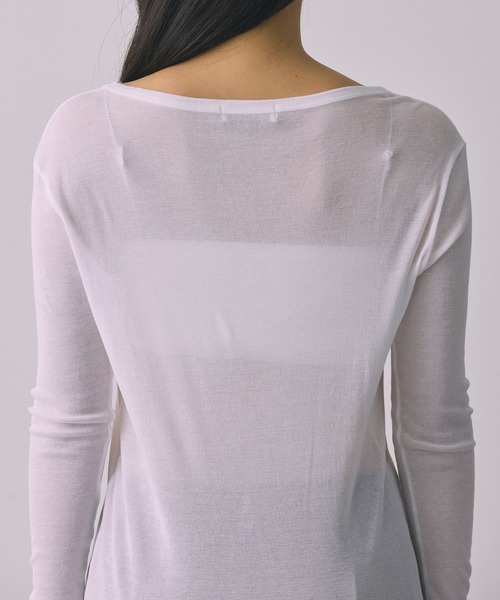 BABYLONE(バビロン)の「シアークルーネックプルオーバー(Tシャツ/カットソー・レディース・ホワイト/ブラック・フリー)」の19枚目の写真