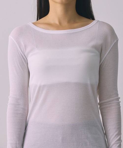 BABYLONE(バビロン)の「シアークルーネックプルオーバー(Tシャツ/カットソー・レディース・ホワイト/ブラック・フリー)」の20枚目の写真