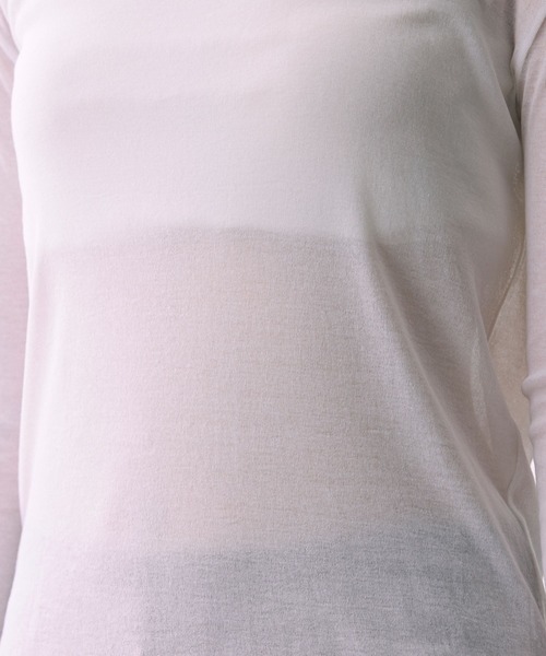 BABYLONE(バビロン)の「シアークルーネックプルオーバー(Tシャツ/カットソー・レディース・ホワイト/ブラック・フリー)」の22枚目の写真