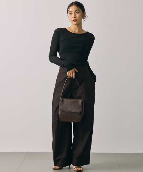 BABYLONE(バビロン)の「シアークルーネックプルオーバー(Tシャツ/カットソー・レディース・ホワイト/ブラック・フリー)」の12枚目の写真