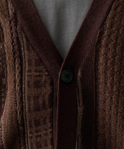ITEMS URBANRESEARCH（アイテムズ アーバンリサーチ）の「マルチジャカード ニットカーディガン（カーディガン/ボレロ・メンズ・ブラウン/ブラック・MEDIUM/LARGE）」の17枚目の写真