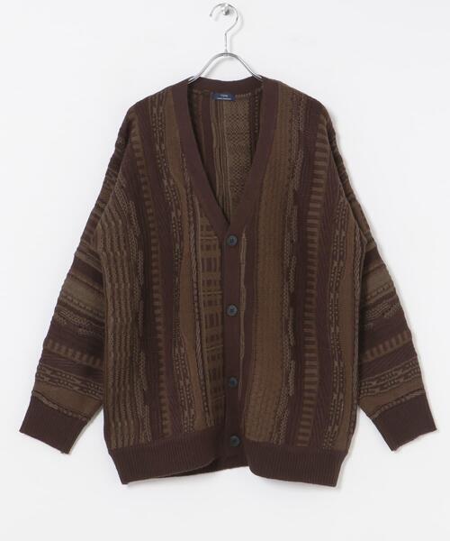 ITEMS URBANRESEARCH（アイテムズ アーバンリサーチ）の「マルチジャカード ニットカーディガン（カーディガン/ボレロ・メンズ・ブラウン/ブラック・MEDIUM/LARGE）」の20枚目の写真