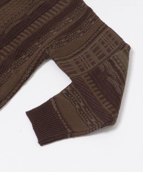 ITEMS URBANRESEARCH（アイテムズ アーバンリサーチ）の「マルチジャカード ニットカーディガン（カーディガン/ボレロ・メンズ・ブラウン/ブラック・MEDIUM/LARGE）」の21枚目の写真