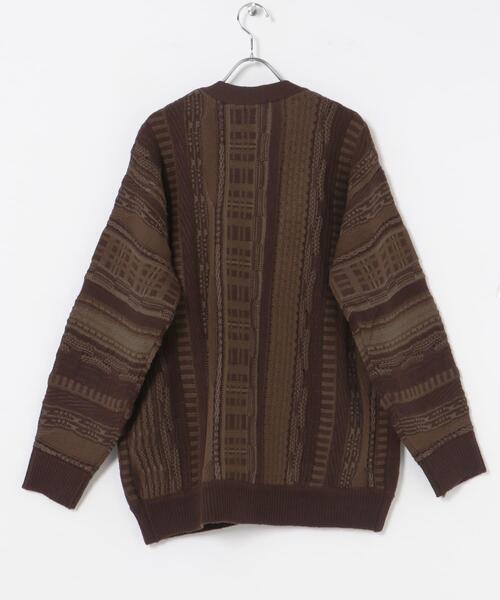 ITEMS URBANRESEARCH（アイテムズ アーバンリサーチ）の「マルチジャカード ニットカーディガン（カーディガン/ボレロ・メンズ・ブラウン/ブラック・MEDIUM/LARGE）」の22枚目の写真