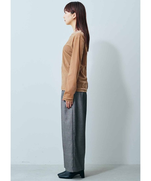 MEDE19F(メデジュウキュウ)の「MEDE19F シアーベロアトップス(Tシャツ/カットソー・レディース・クリーム/キャメル/ブラック・XX-LARGE/MEDIUM/LARGE/X-LARGE)」の5枚目の写真