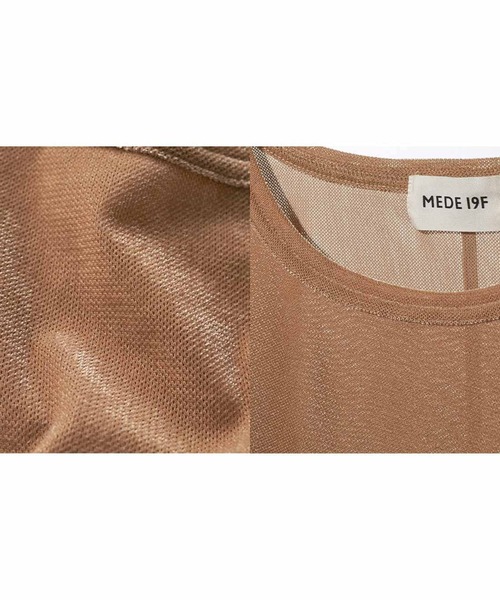 MEDE19F(メデジュウキュウ)の「MEDE19F シアーベロアトップス(Tシャツ/カットソー・レディース・クリーム/キャメル/ブラック・XX-LARGE/MEDIUM/LARGE/X-LARGE)」の16枚目の写真