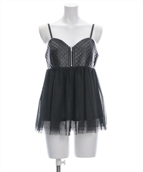 5時間限定値下げ✨♡ CHANEL ♡キルティング ビスチェ タンクトップ セール】 前後2WAYフェザーニットビスチェ（オフホワイト