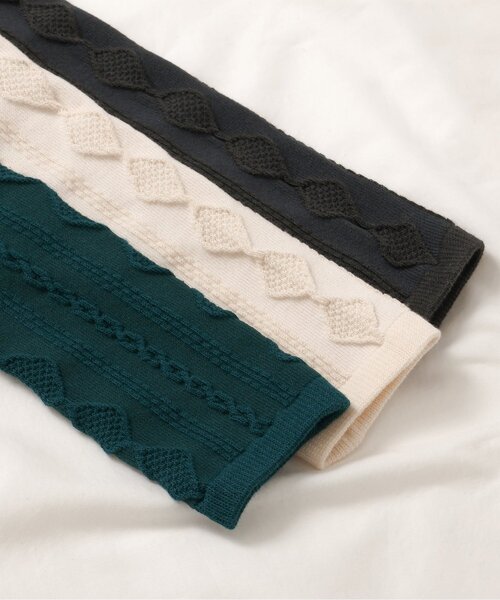 apres les cours（アプレレクール）の「ダイヤケーブル柄レギンス（レギンス/スパッツ・キッズ・チャコール/ダークグリーン/アイボリー・90/100/110/120/140）」の5枚目の写真