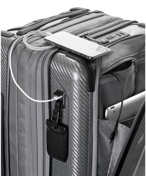 TUMI(トゥミ)の「TEGRA LITE インターナショナル・フロント・ポケット・エクスパンダブル・キャリーオン スーツケース(機内持ち込みサイズ) 1泊~3泊程度(スーツケース/キャリーバッグ・メンズ・シルバー系その他・FREE)」の8枚目の写真