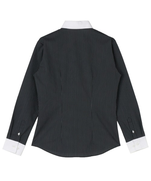 TOKYO SHIRTS(トウキョウシャツ)の「形態安定ノーアイロン クレリックスキッパー 長袖ビジネスワイシャツ(ビジネスシャツ・レディース・ダークグリーン・S/M/L/LL/XL)」の2枚目の写真
