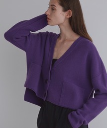 【美品】LE PHIL ルフィル ジレ カーディガン パープル 美品】LE PHIL ルフィル ジレ カーディガン パープル（LE PHIL