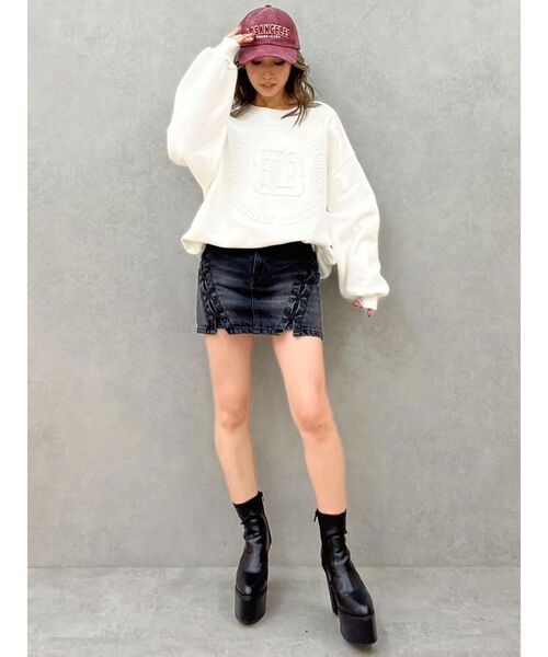 GYDA（ジェイダ）の「LOSANGELESサガラ刺繍CAP（キャップ・レディース・ベージュ/ボルドー・FREE）」の12枚目の写真