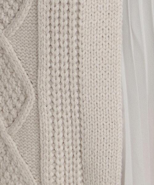 grove（グローブ）の「◆ケーブルサイドプリーツニットワンピース（ワンピース・レディース・チャコールグレー/ナチュラル/ネイビー/ボルドー・02/03/01/04/05）」の21枚目の写真