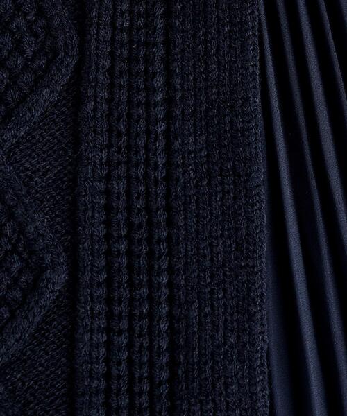 grove（グローブ）の「◆ケーブルサイドプリーツニットワンピース（ワンピース・レディース・チャコールグレー/ナチュラル/ネイビー/ボルドー・02/03/01/04/05）」の10枚目の写真