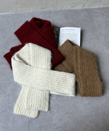 シャギーリブニットマフラー