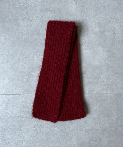 Thevon（ゼボン）の「シャギーリブニットマフラー（マフラー・レディース・ベージュ/アイボリー/レッド・FREE）」の18枚目の写真