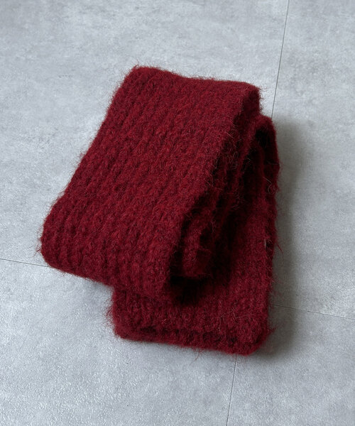 Thevon（ゼボン）の「シャギーリブニットマフラー（マフラー・レディース・ベージュ/アイボリー/レッド・FREE）」の19枚目の写真