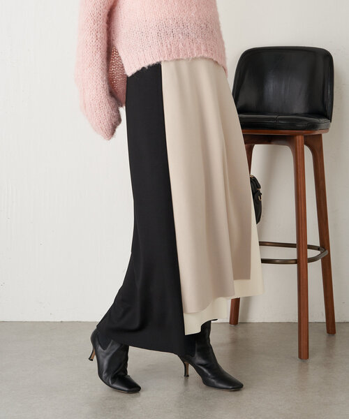 Jena espace merveilleux(ジェナ エスパスメルヴェイユ)の「ボンディングラップスカート(スカート・レディース・ベージュ/ネイビー/グリーン・FREE)」の12枚目の写真