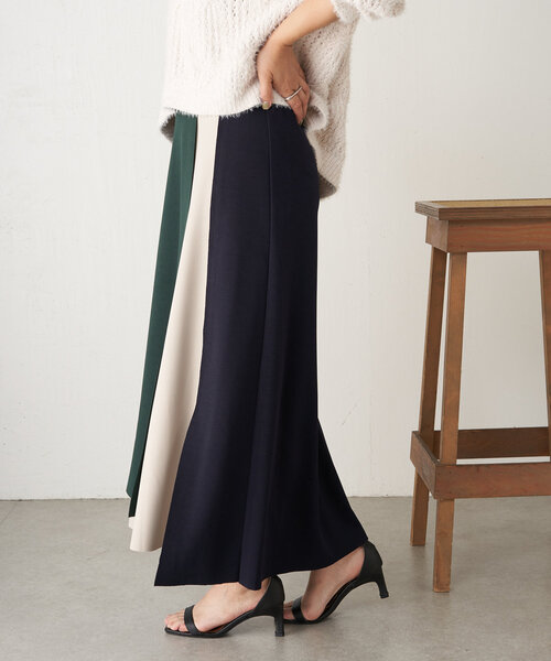 Jena espace merveilleux(ジェナ エスパスメルヴェイユ)の「ボンディングラップスカート(スカート・レディース・ベージュ/ネイビー/グリーン・FREE)」の18枚目の写真