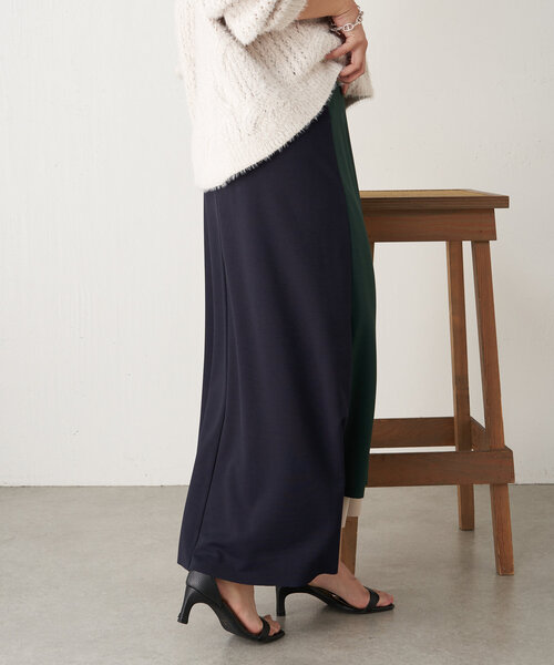 Jena espace merveilleux(ジェナ エスパスメルヴェイユ)の「ボンディングラップスカート(スカート・レディース・ベージュ/ネイビー/グリーン・FREE)」の20枚目の写真