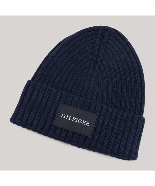【セール】モノタイプパッチコットンビーニー（ニットキャップ/ビーニー）｜TOMMY HILFIGER（トミーヒルフィガー） 6,160円
