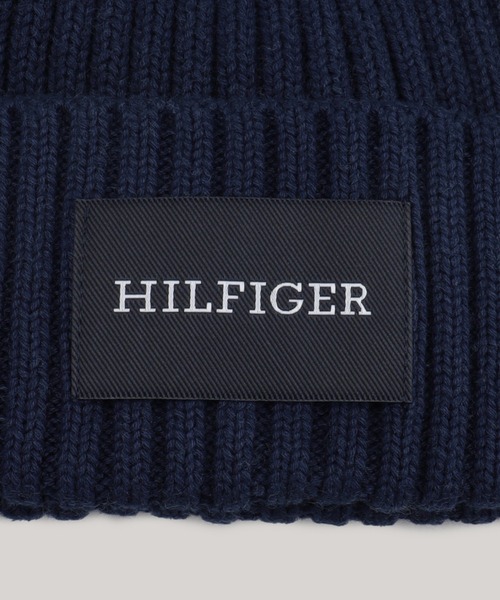 TOMMY HILFIGER(トミーヒルフィガー)の「モノタイプパッチコットンビーニー(ニットキャップ/ビーニー・メンズ・ネイビー/ベージュ・FREE)」の5枚目の写真