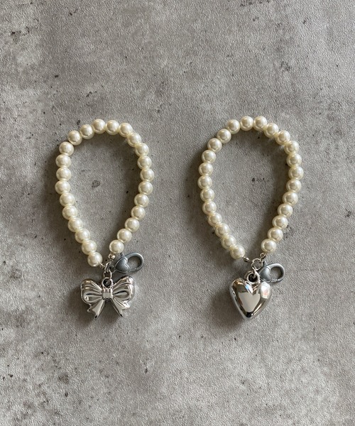 poiregnee（ポワニェ）の「［select］パールライクチャーム（キーホルダー・レディース・ホワイト系1/ホワイト系2・FREE）」の3枚目の写真