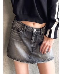 GYDA | Vintageデニムスカートライクショートパンツ(デニムスカート)