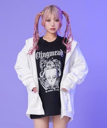 Diable baiser（ディアブルベーゼ）の「上質スウェットデビル悪魔の角耳付きオーバースウェットorZIPパーカー（パーカー）」