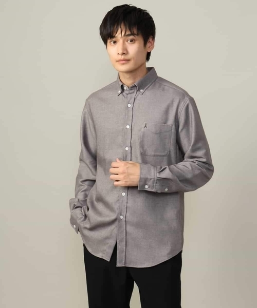 a.v.v（アーヴェヴェ）の「【人気No1シャツ】エッフェル塔刺繍 起毛ストレッチシャツ（シャツ/ブラウス・メンズ・ダークインディゴブルー/ブラウン/グリーン・44/46/48/50/52）」の13枚目の写真