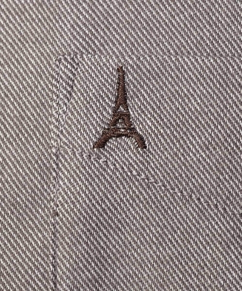 a.v.v（アーヴェヴェ）の「【人気No1シャツ】エッフェル塔刺繍 起毛ストレッチシャツ（シャツ/ブラウス・メンズ・ダークインディゴブルー/ブラウン/グリーン・44/46/48/50/52）」の21枚目の写真