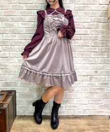 ベロアキャミワンピース