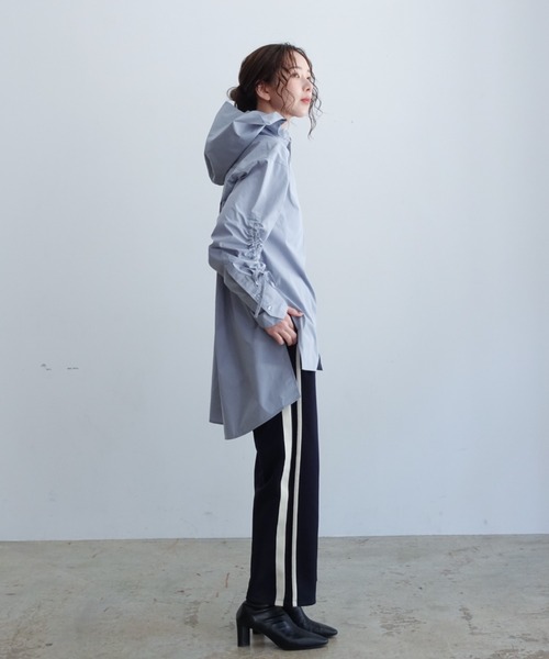 セール】はなのきえり - フードデザインロングシャツ made in