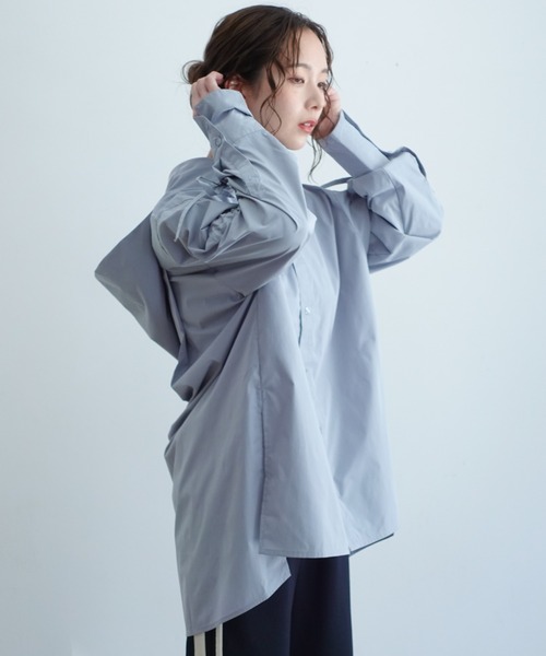 セール】はなのきえり - フードデザインロングシャツ made in