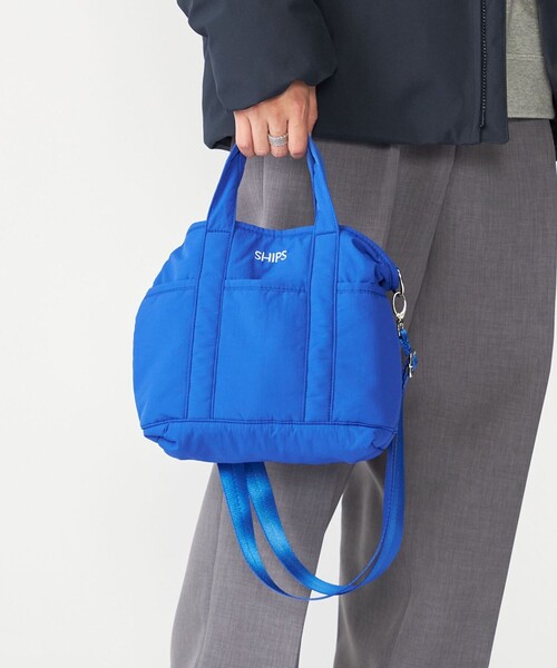 SHIPS（シップス）の「【WEB限定】SHIPS: 中綿 ミニ トート ショルダー バッグ（ショルダーバッグ・メンズ・ブルー/ブラック/グリーン・ONE SIZE）」の2枚目の写真