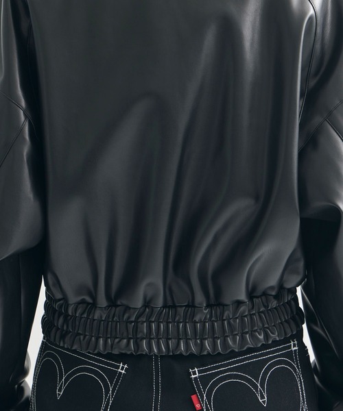 AKIKOAOKI/(アキコアオキ)】Jess 02/ブルゾン/フェイクレザー