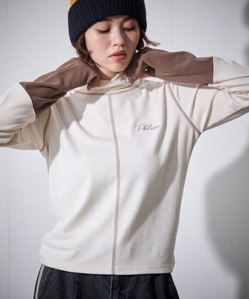 PBLIM（ページボーイリム）の「PBLIM/ハイネックハイショクプルオーバー（Tシャツ/カットソー・レディース・ベージュ/ブラック/チャコールグレー・FREE）」の3枚目の写真