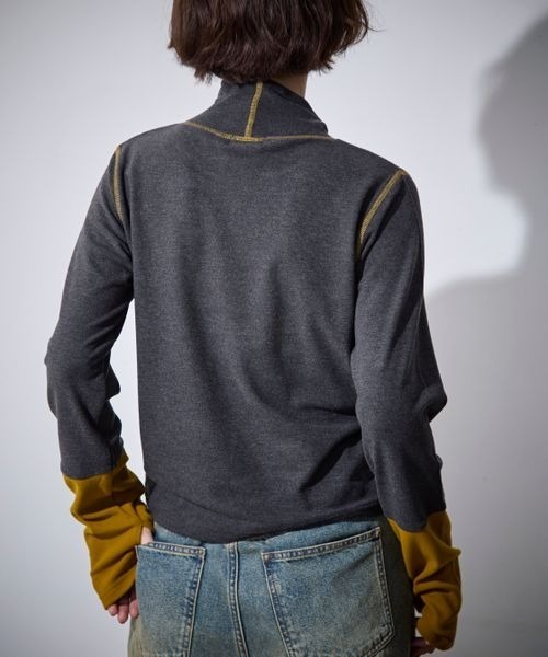 PBLIM（ページボーイリム）の「PBLIM/ハイネックハイショクプルオーバー（Tシャツ/カットソー・レディース・ベージュ/ブラック/チャコールグレー・FREE）」の10枚目の写真