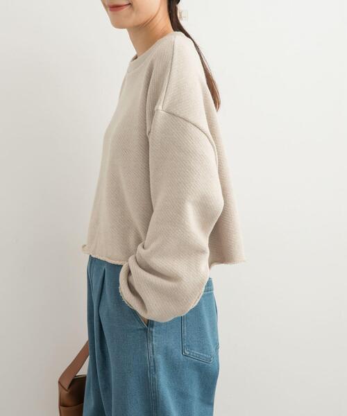 URBAN RESEARCH DOORS（アーバンリサーチドアーズ）の「ローゲージインレイプルオーバー（Tシャツ/カットソー・レディース・ライトグレー/ライトベージュ・MEDIUM）」の4枚目の写真