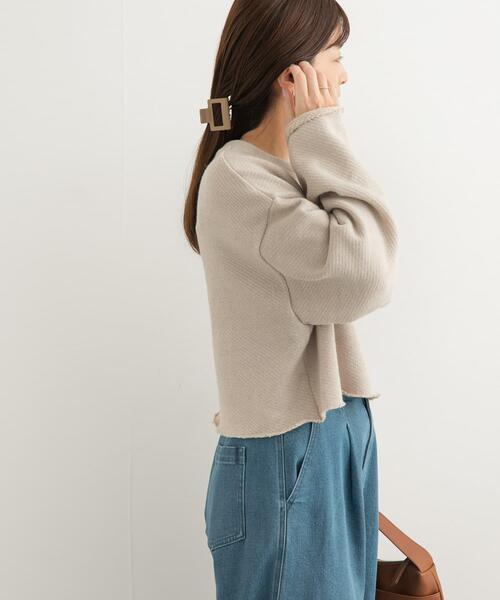 URBAN RESEARCH DOORS（アーバンリサーチドアーズ）の「ローゲージインレイプルオーバー（Tシャツ/カットソー・レディース・ライトグレー/ライトベージュ・MEDIUM）」の7枚目の写真