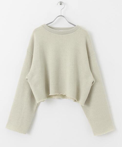 URBAN RESEARCH DOORS（アーバンリサーチドアーズ）の「ローゲージインレイプルオーバー（Tシャツ/カットソー・レディース・ライトグレー/ライトベージュ・MEDIUM）」の12枚目の写真