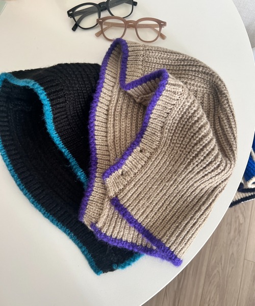 StyleSea（スタイルシー）の「畦編みニットバラクラバ（ニットキャップ/ビーニー・レディース・ホワイト/ホワイト系その他/ブラック/グレー系その他/ブラウン系その他/ブルー/モカ・FREE）」の6枚目の写真